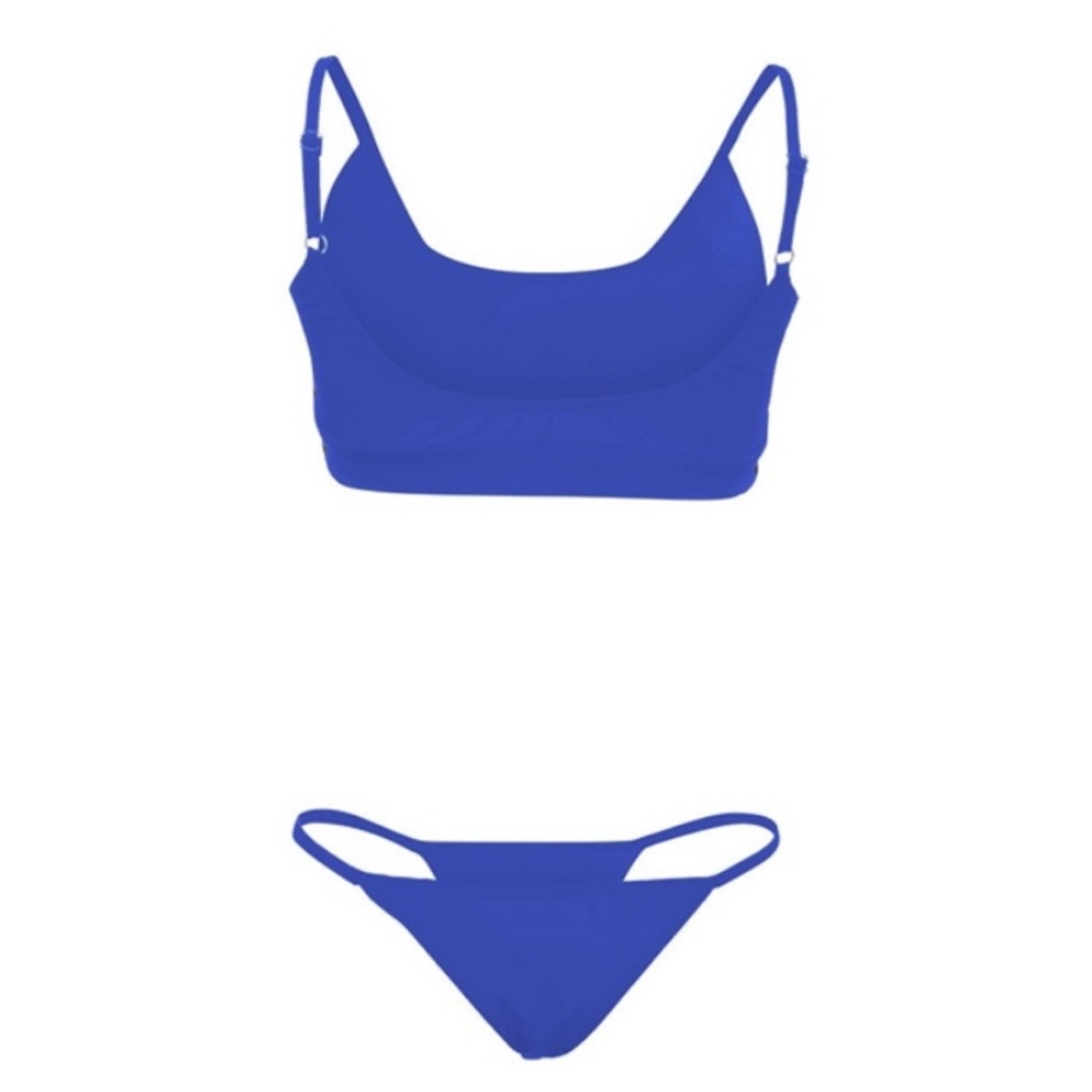 🌻 Blue Sexy High Cut Bikini Swimsuit Set - Picture 4 of 5
